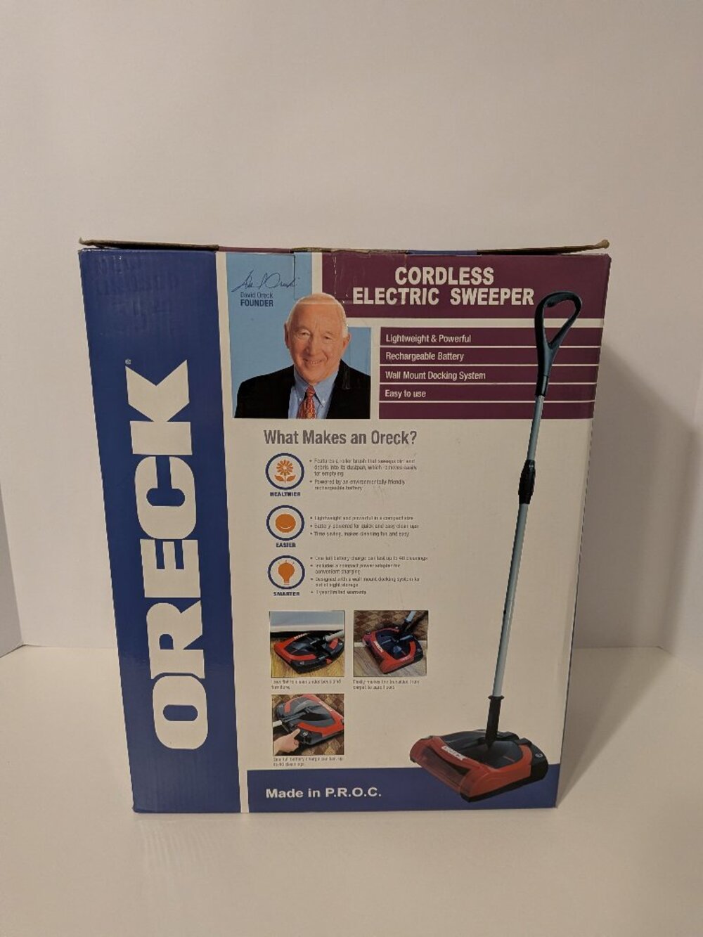 Oreck Cordless Electric Sweeper Vacuum PR9100NM Red Black NEW in Box